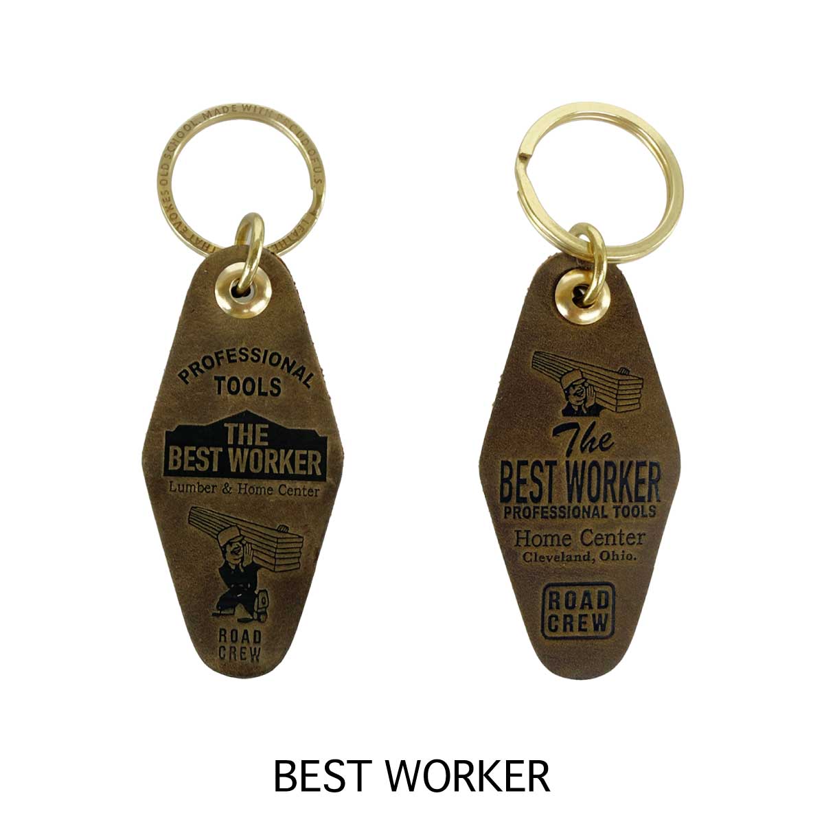 ■S.H.O ENTER PRISE（ショー・エンタープライズ）■■2026SS　新作■　レザーホテルキーリング　BEST WORKER