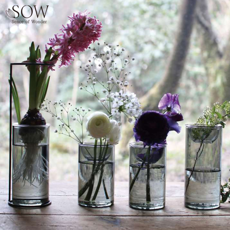 ■SOW（ソウ）■■2025AW　先行予約■　BULB VASE　水栽培ガラスベース　クリアグレー