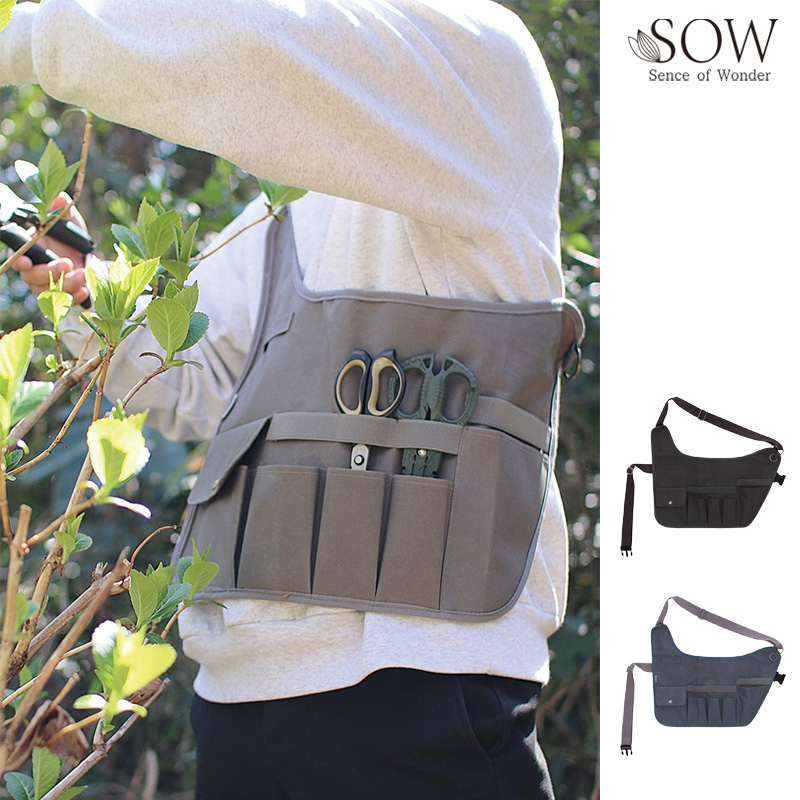 ■SOW（ソウ）■■2026AW　先行予約■　動きやすい　多機能ガーデンエプロン　ワンショルダー
