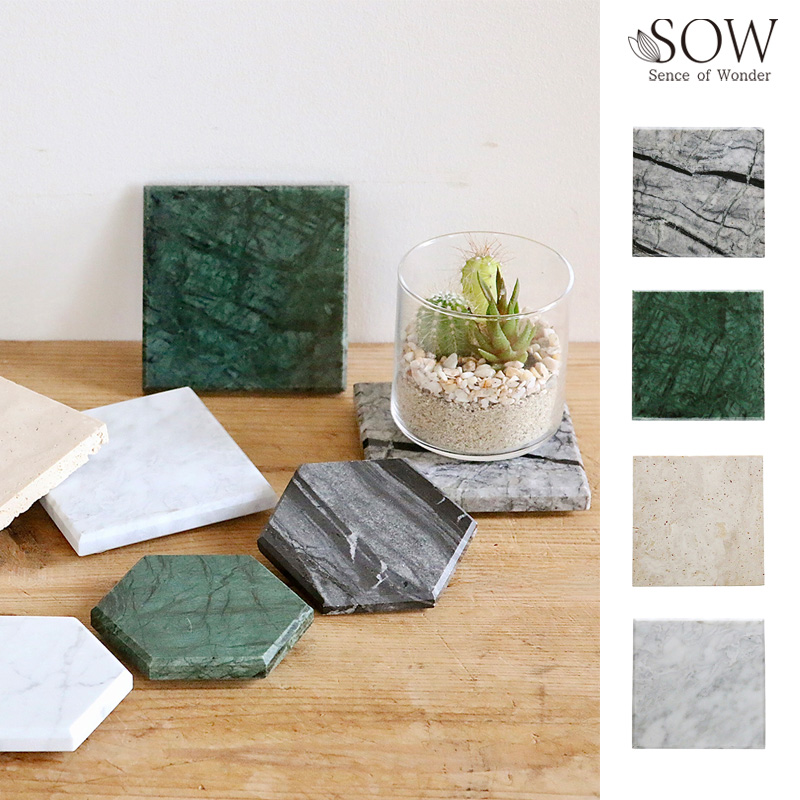 ■SOW（ソウ）■■2026SS　先行予約■　大理石コースター　スクエア