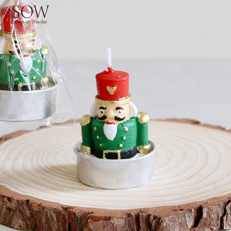 ■SOW（ソウ）■■2026X'mas　先行予約■　ラッピングキャンドルオーナメント　兵隊さん　グリーン