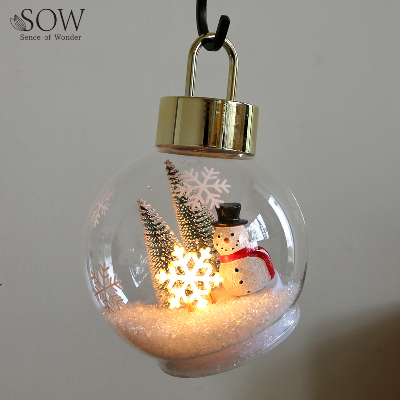 ■SOW（ソウ）■■2026X'mas　先行予約■　ガラスライト スノーボール　スノーマン