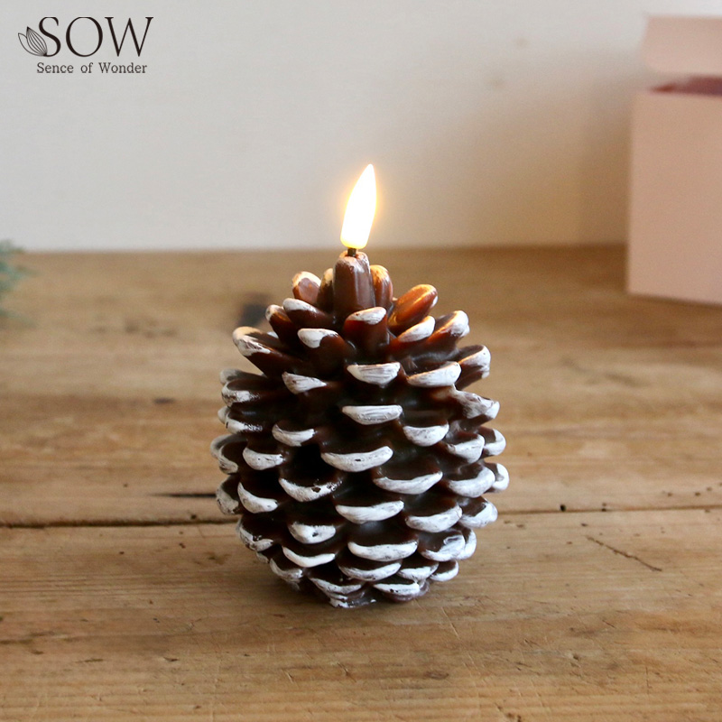 ■SOW（ソウ）■■2026X'mas　先行予約■　LEDテーパーキャンドル　パインコーン