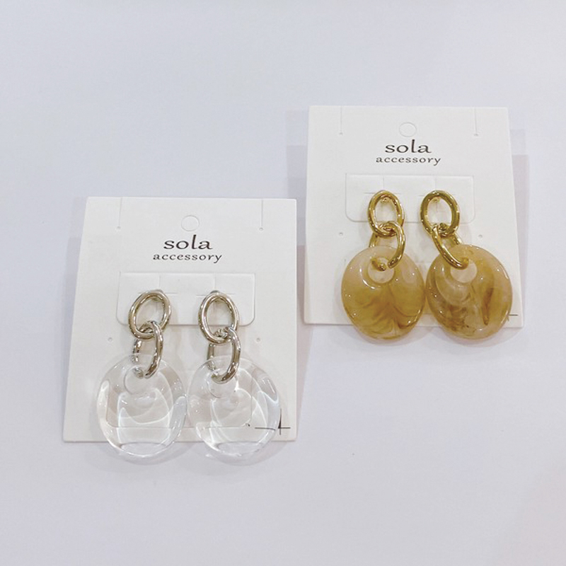 ■SPES（スペース）■■2026AW　新作■　チェーン×アクリルピアス