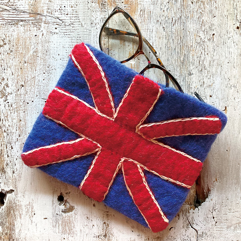 ■SPES（スペース）■■2026AW　新作■　ハンドメイドフェルトポーチ　UNION JACK
