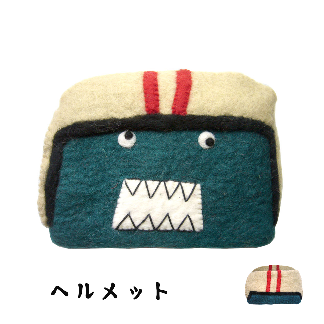 ■SPES（スペース）■■レザー＆フェルト雑貨特集■■2026AW　新作■　ドンドンふえるとFRIENDS　フェルトポーチ　ヘルメット