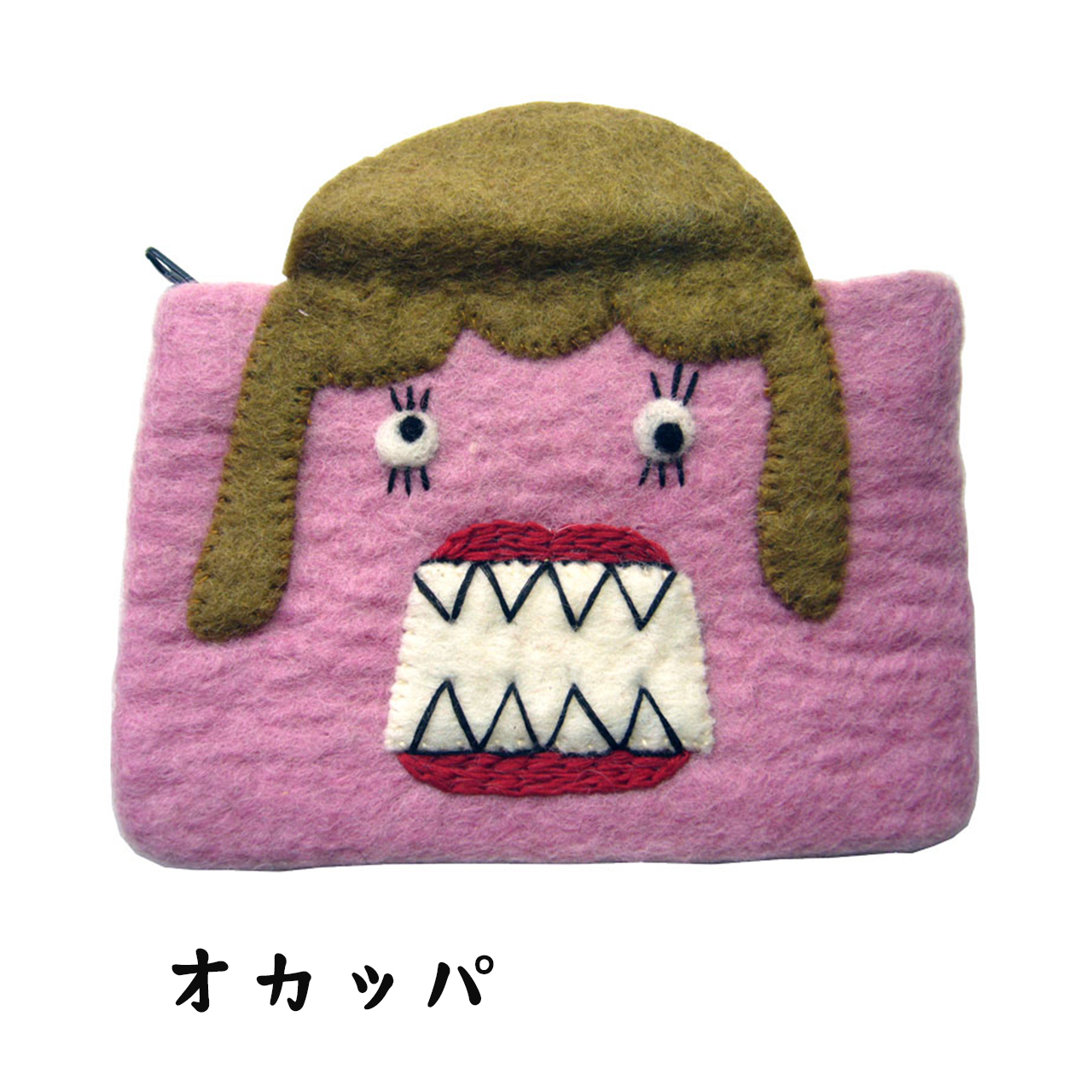 ■SPES（スペース）■■レザー＆フェルト雑貨特集■■2026AW　新作■　ドンドンふえるとFRIENDS　フェルトポーチ　オカッパ