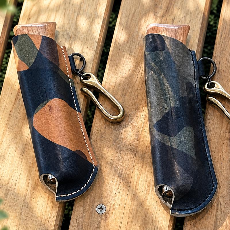 ■SPES（スペース）■■レザー＆フェルト雑貨特集■■2026AW　新作■　OPINELナイフケース　迷彩（イタリアンレザー）