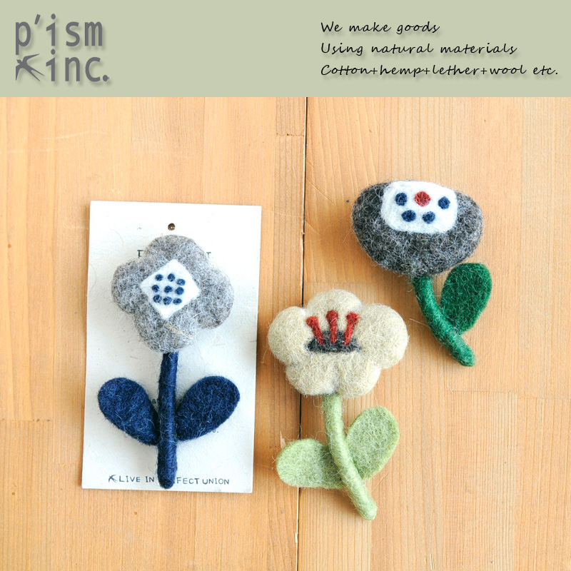 ■ピズム■■2025AW　先行予約■　Feltブローチ　Flower C　6点アソート