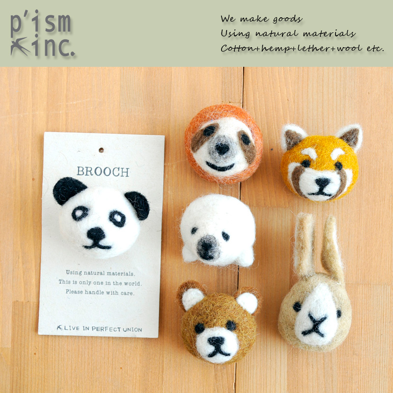 ■ピズム■■2025AW　先行予約■　Feltブローチ　Animals　6点アソート