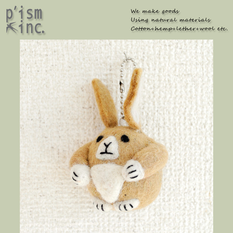 ■ピズム■■2025AW　先行予約■　Feltまんまるキーホルダー　Rabbit