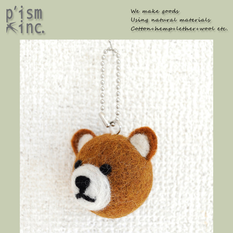 ■ピズム■■2025AW　先行予約■　Feltころころフェイスキーホルダー　Bear