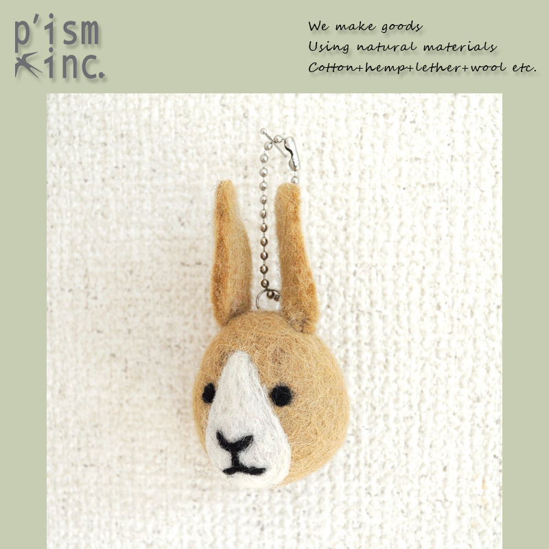 ■ピズム■■2025AW　先行予約■　Feltころころフェイスキーホルダー　Rabbit