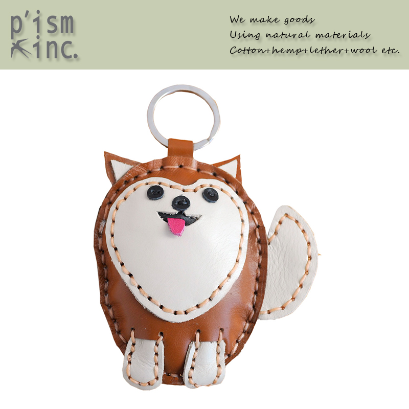 ■ピズム■■2025SS　新作■　レザーkeyホルダー　Pomeranian