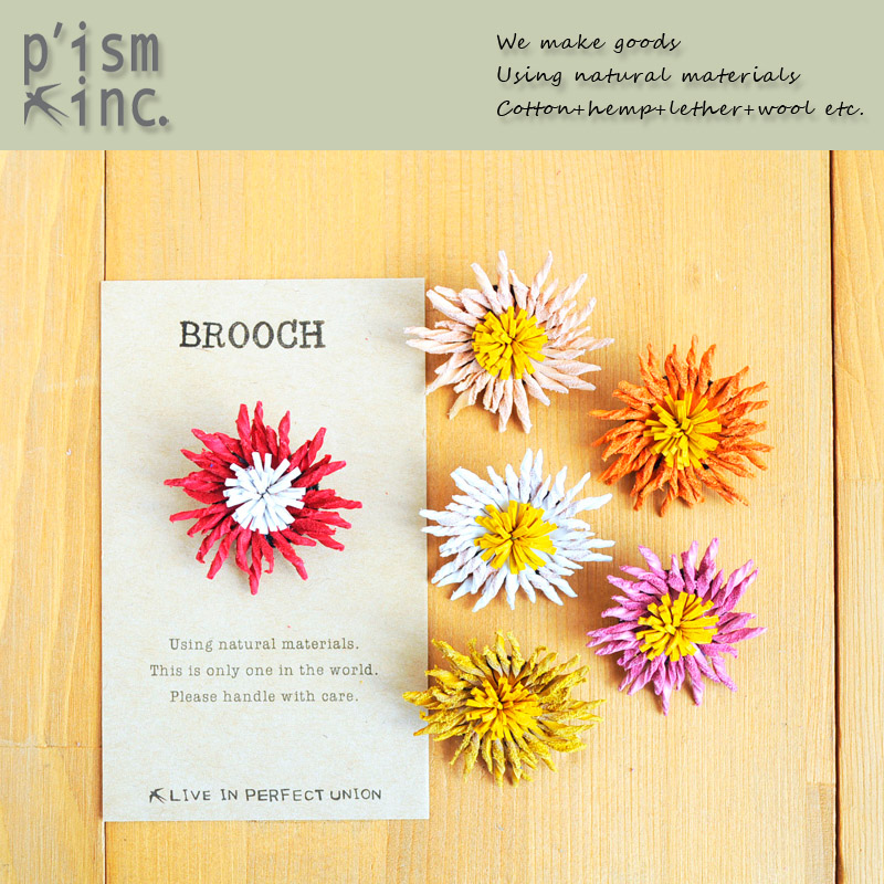 ■ピズム■■2026SS　新作■　レザーブローチ　Flower　CG