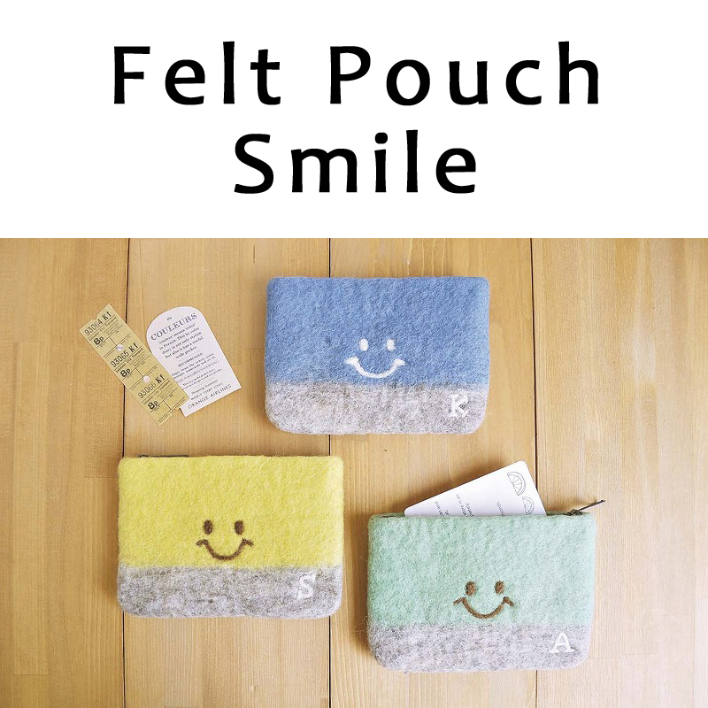 ■ピズム■　Felt Pouch Smile