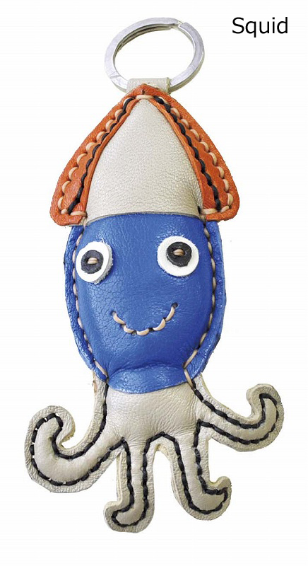 ■ピズム■　レザーkeyホルダー　Squid