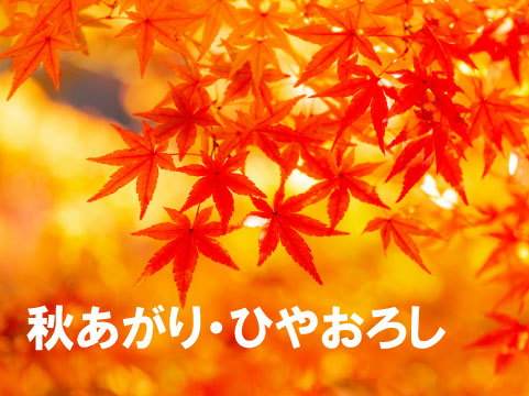 秋あがり・ひやおろし