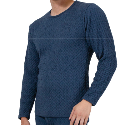 ＱＭＳ９２３　ひだまりチョモランマ　紳士長袖丸首シャツ　ＬＬサイズ　