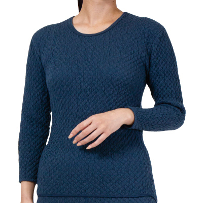 ＱＭＳ８２３　ひだまりチョモランマ　婦人長袖丸首インナー　ＬＬサイズ　