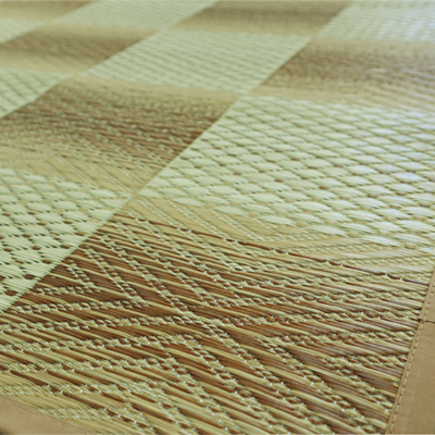 紋織　い草カーペット　三条　ベージュ　３４８×３４８ｃｍ　■メーカー直送別途送料■