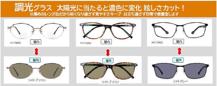 遠近調光シニアグラス
