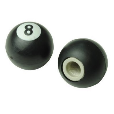 AP ボール型バルブキャップ ブラック（2個組）