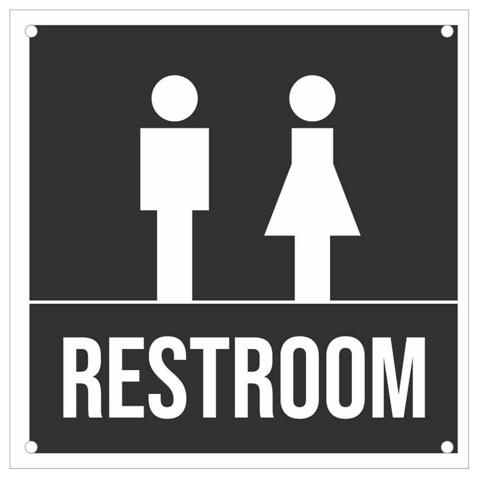 アストロ FS-772 サインプレート 15×15 (RESTROOM)